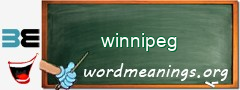 WordMeaning blackboard for winnipeg